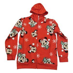 Disney Minnie Mouse Red Christmas Hoodie Sweatshirt Medium New without Tags NWOT